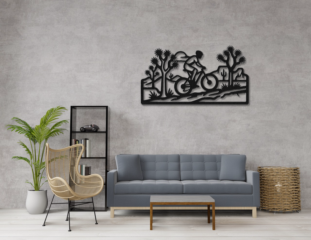 Joshua Tree Cycling Metal Wall Art