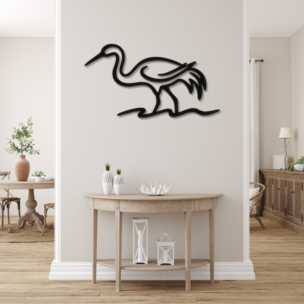 Crane Metal Wall Art