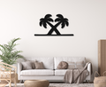 Twin Palm Tree Metal Wall Art
