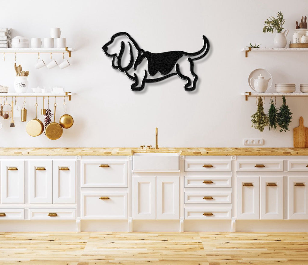 Basset Hound Metal Wall Art