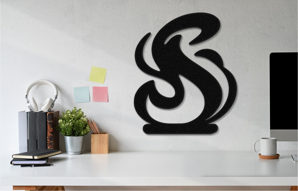 Abstract Fire Metal Wall Art