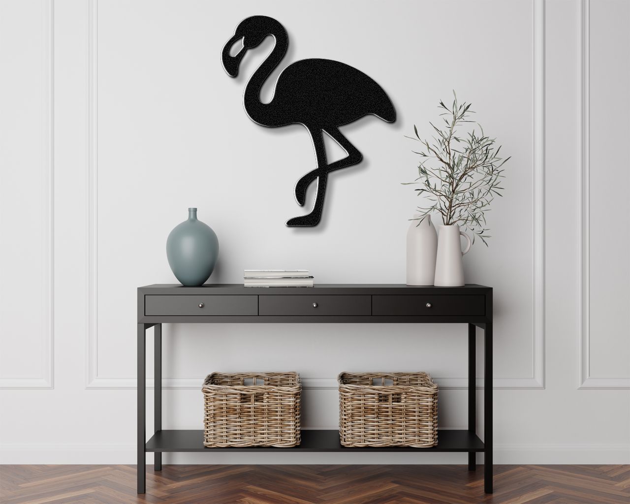 Flamingo Metal Wall Art