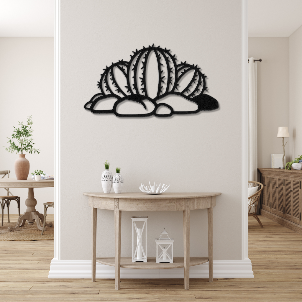 Barrel Cactus Metal Wall Art