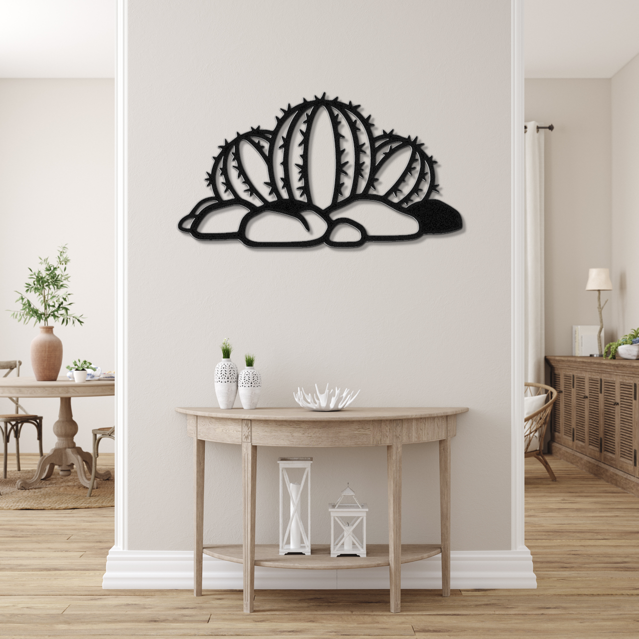Barrel Cactus Metal Wall Art
