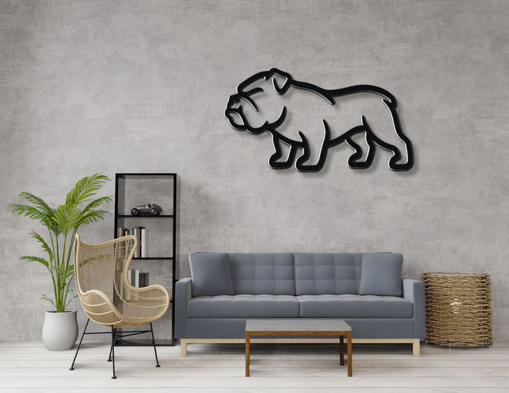 Bulldog Metal Wall Art