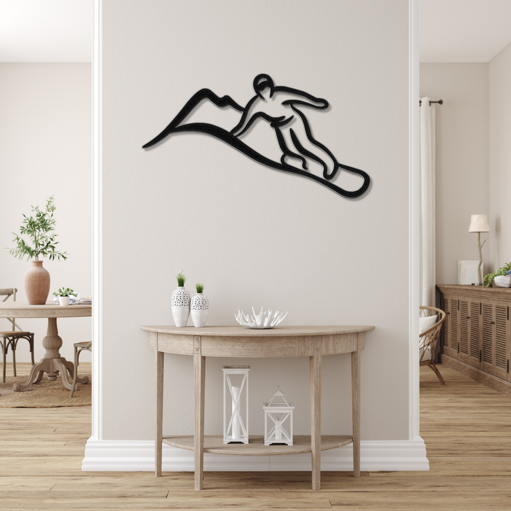 Snowboarding Metal Wall Art
