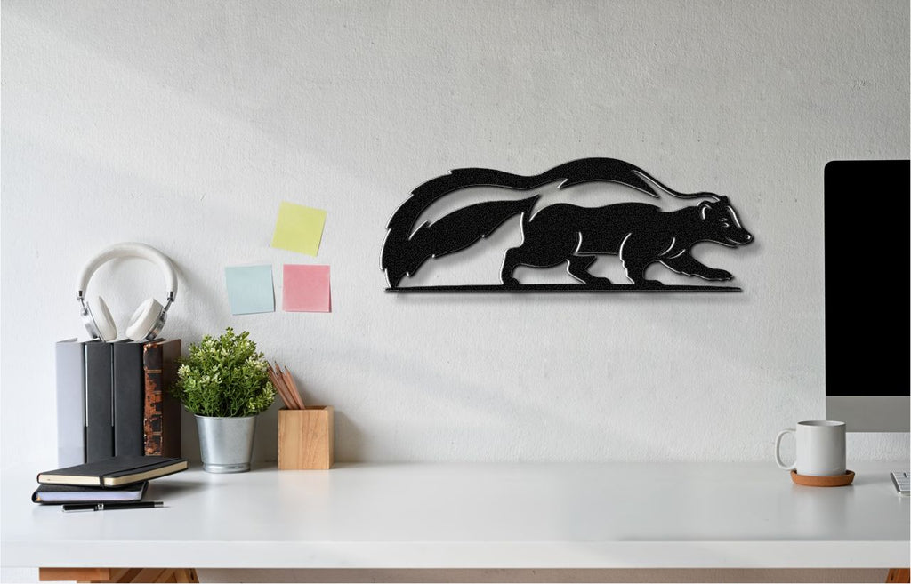 Sneaky Skunk Metal Wall Art