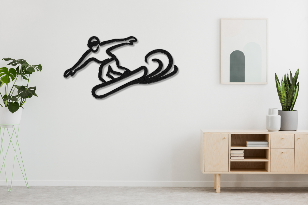 Snowboarding Metal Wall Art