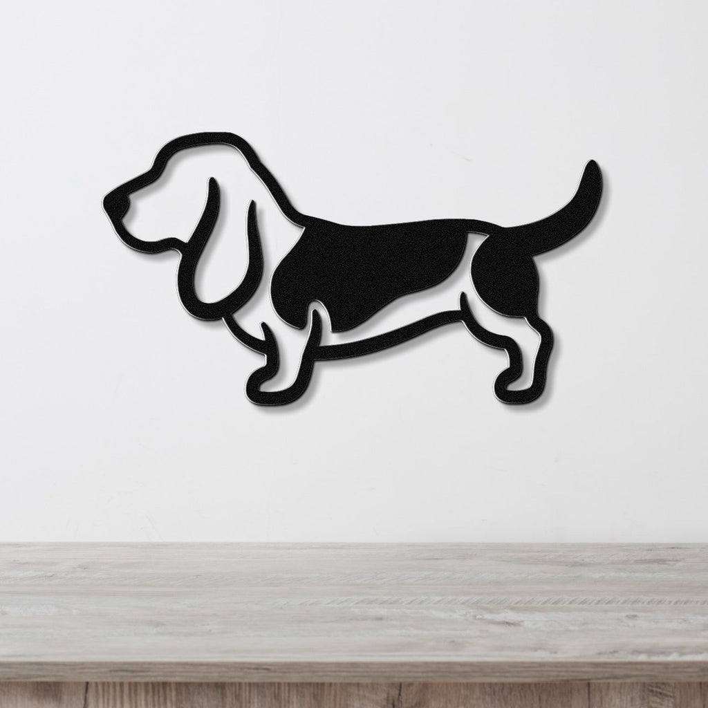 Basset Hound Metal Wall Art
