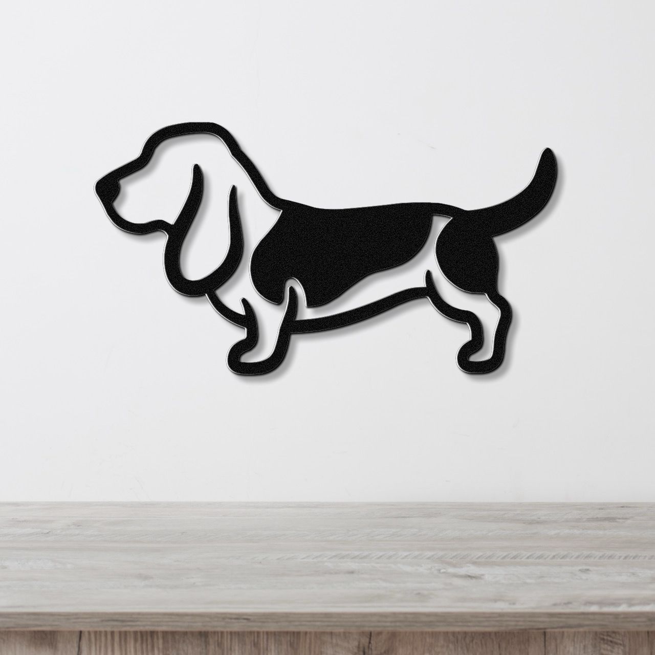 Basset Hound Metal Wall Art