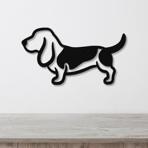 Basset Hound Metal Wall Art