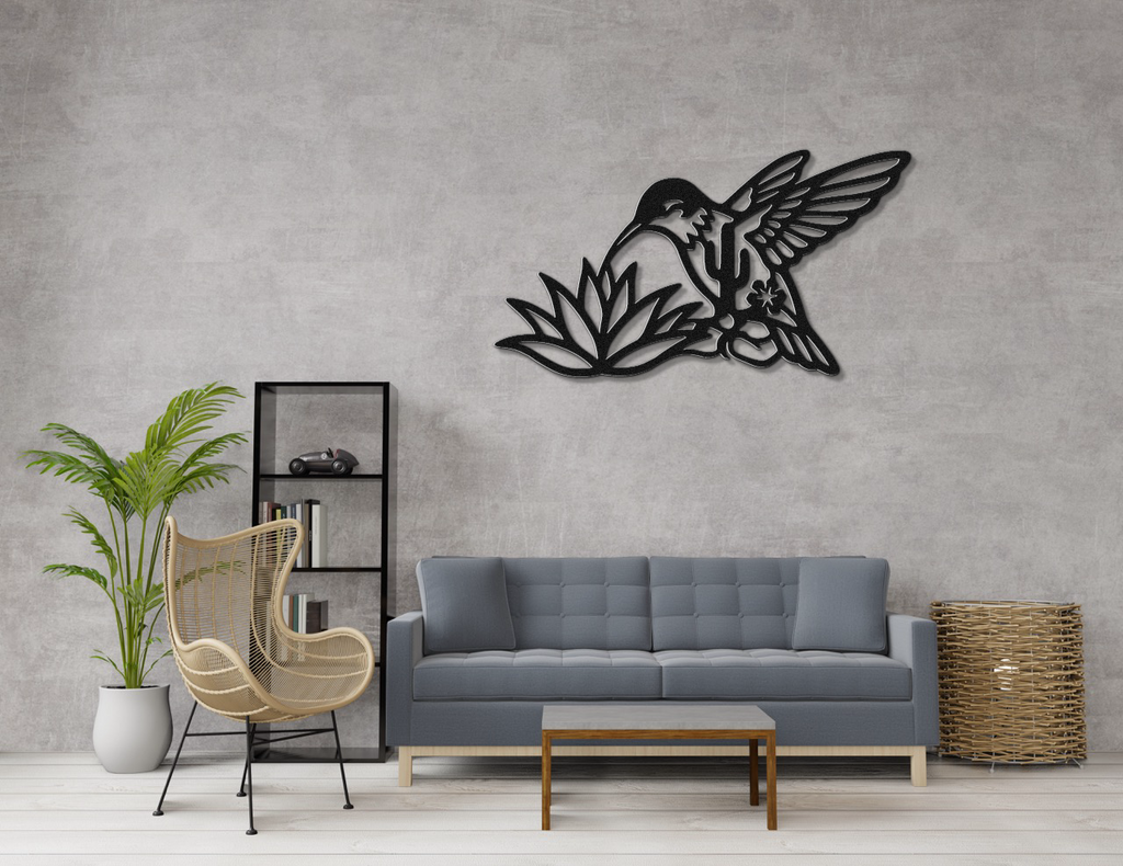 Desert Hummingbird Metal Wall Art