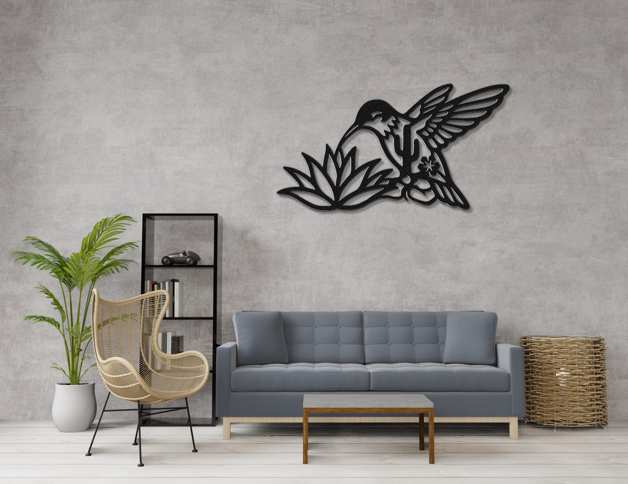Desert Hummingbird Metal Wall Art