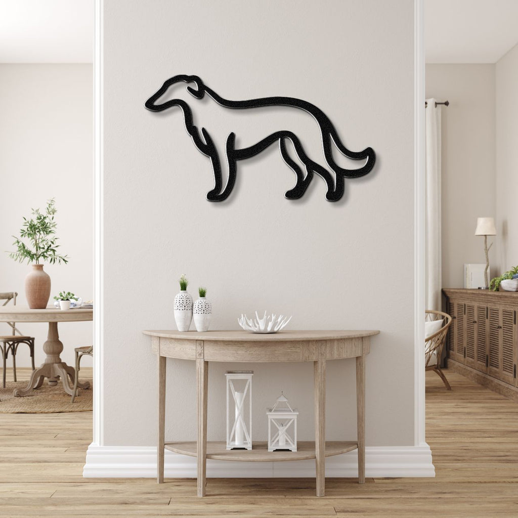 Borzoi Dog Metal Wall Art