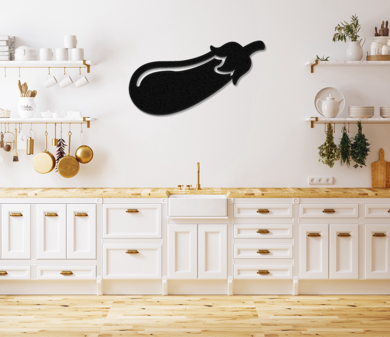 Eggplant Metal Wall Art
