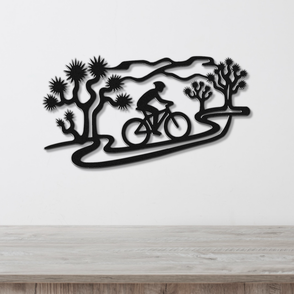 Joshua Tree Cycling Metal Wall Art