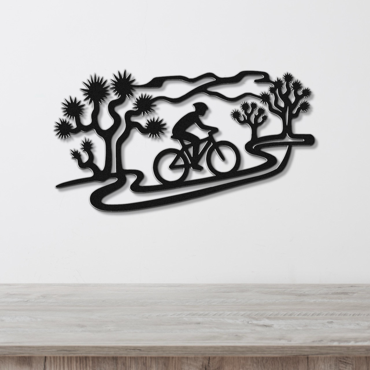 Joshua Tree Cycling Metal Wall Art