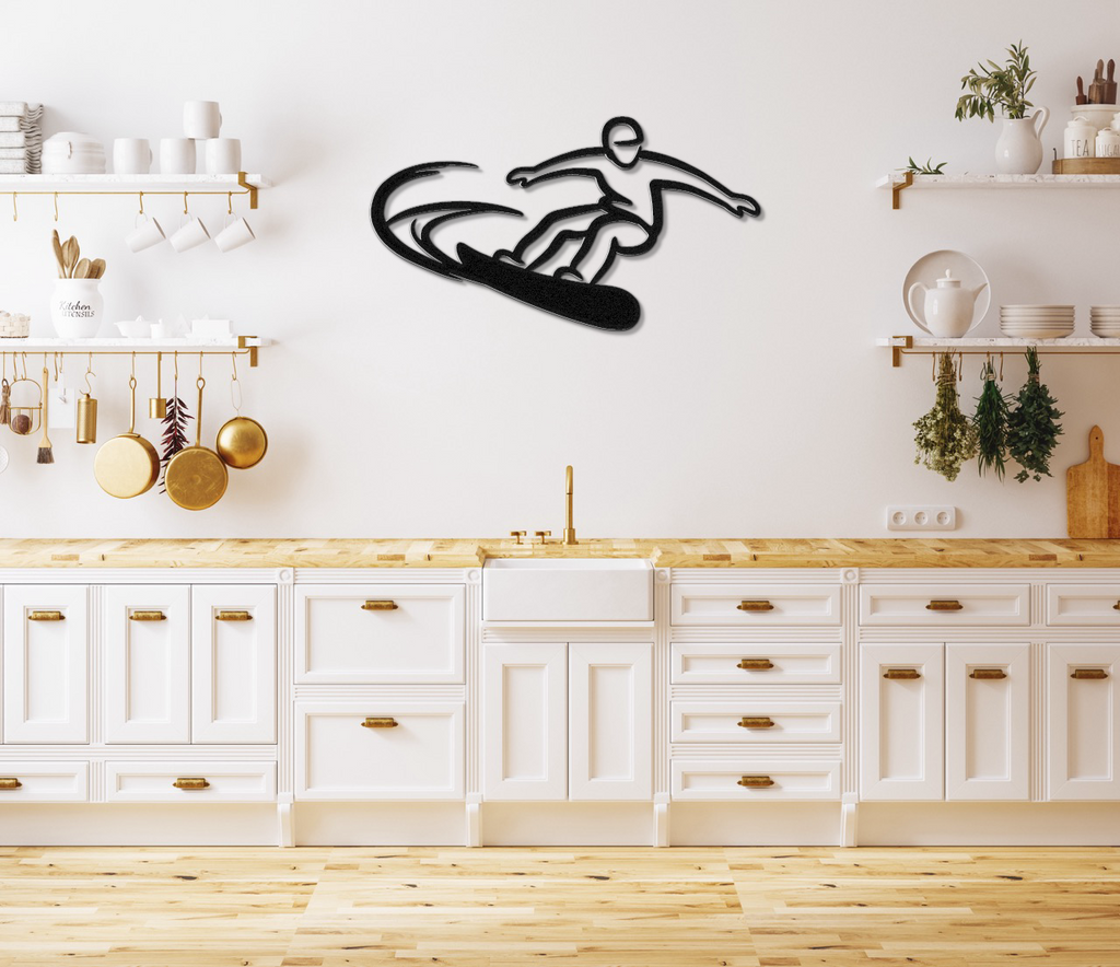 Snowboarding Metal Wall Art