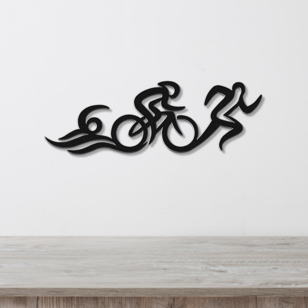 Triathlon Metal Wall Art