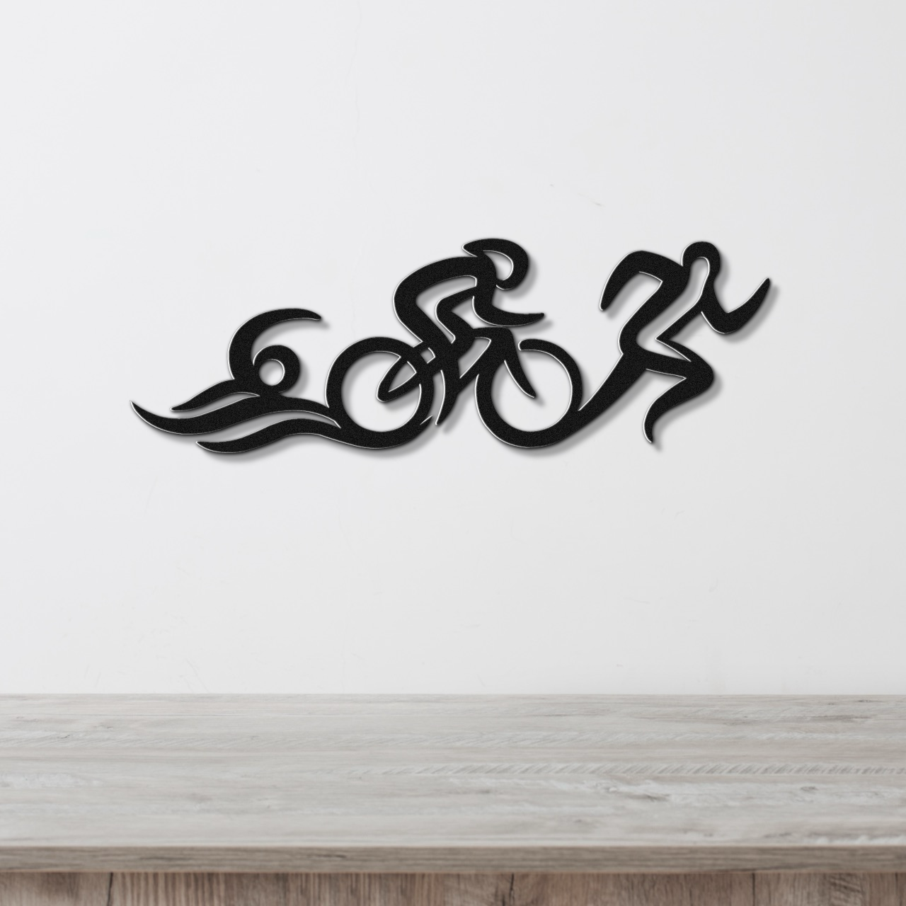 Triathlon Metal Wall Art