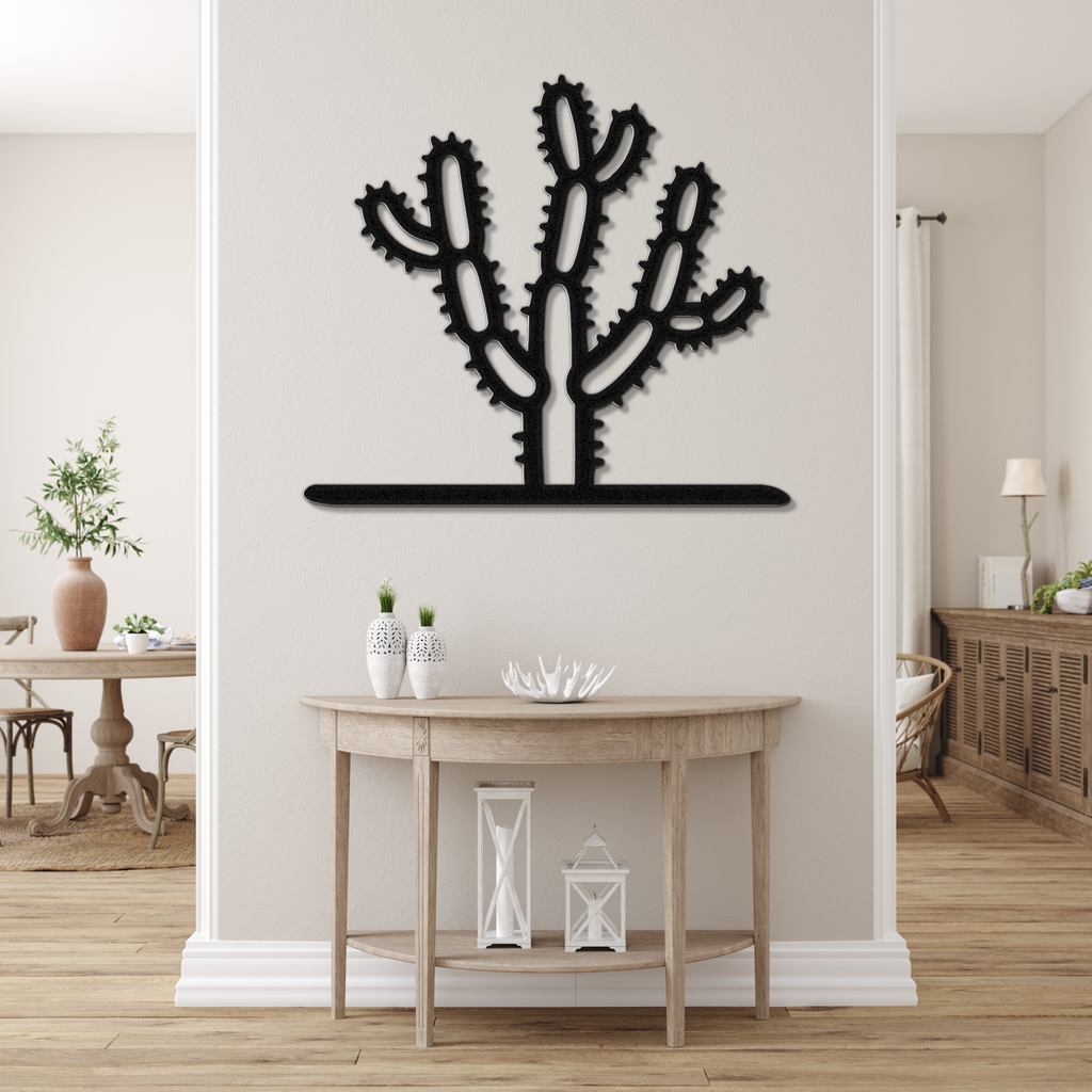 Cholla Cactus Metal Wall Art