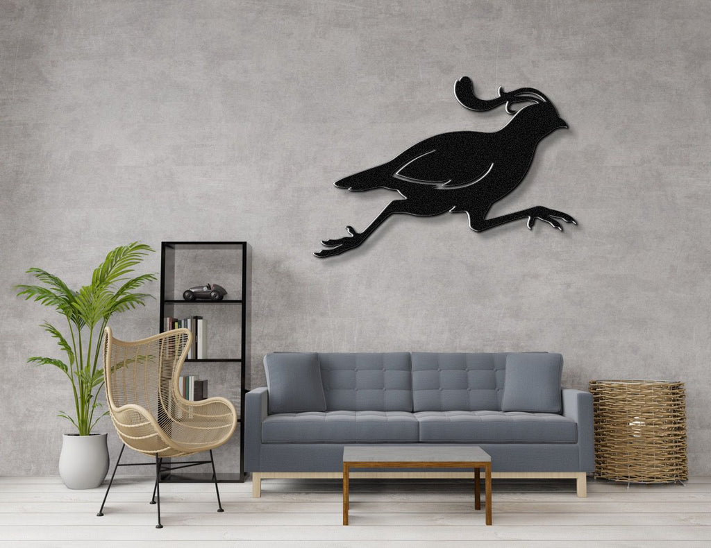 Running Quail Metal Wall Art