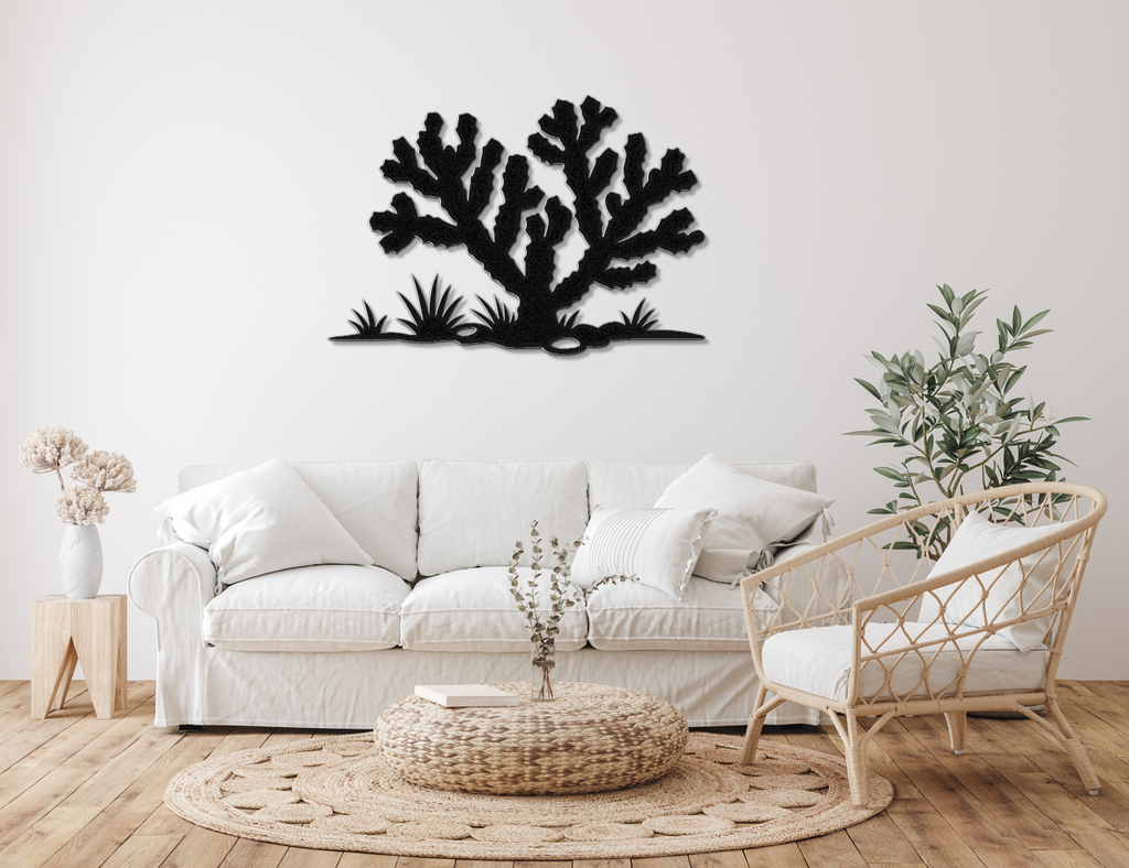 Cholla Cactus Metal Wall Art