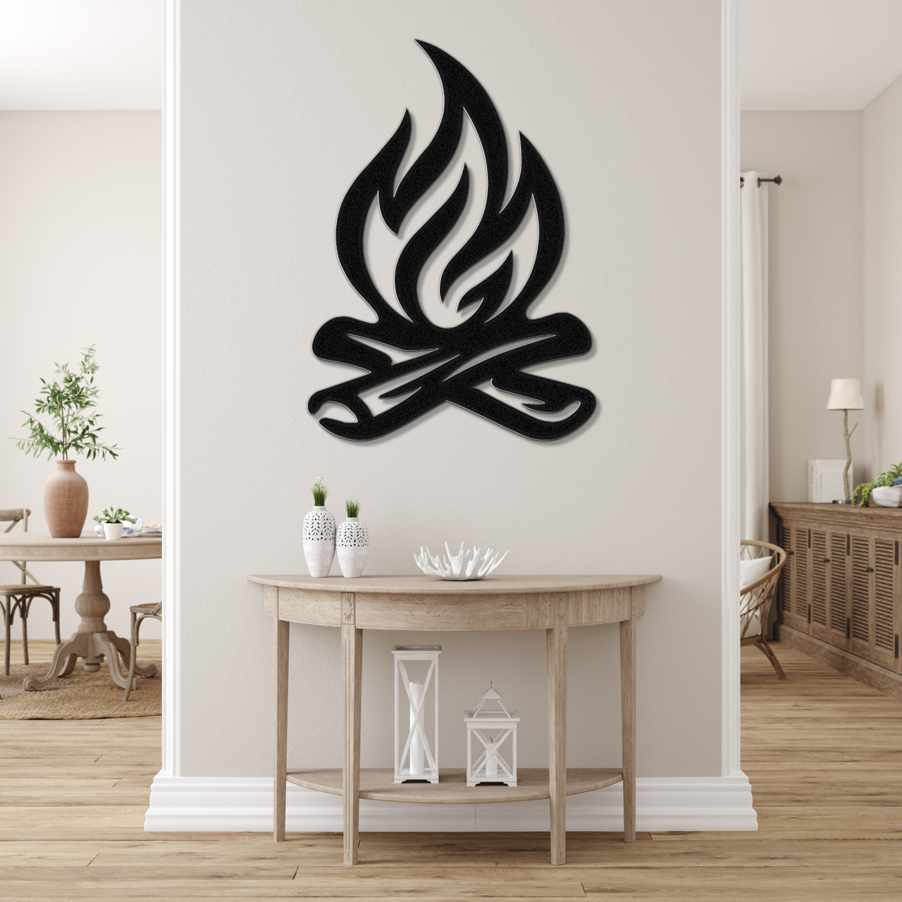 Campfire Metal Wall Art