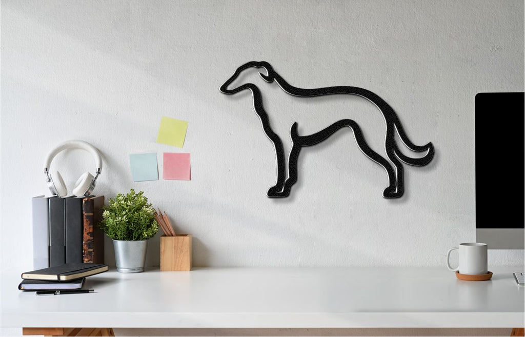 Borzoi Dog Metal Wall Art