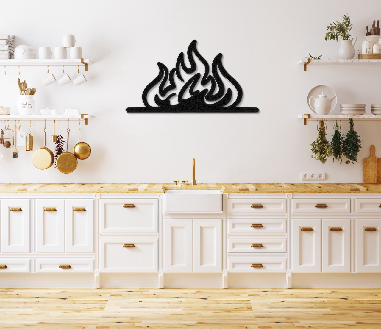 Abstract Fire Metal Wall Art