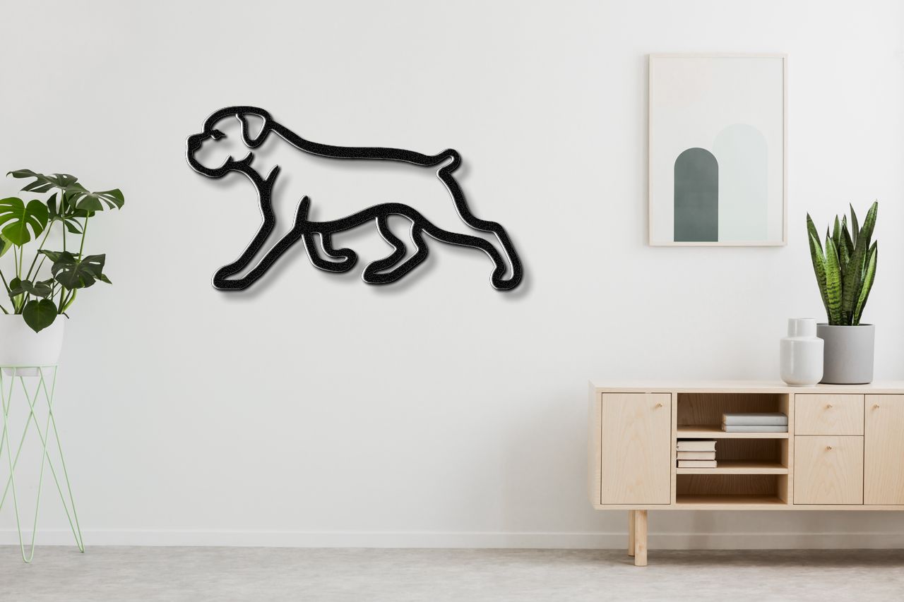 Boxer Dog Metal Wall Art