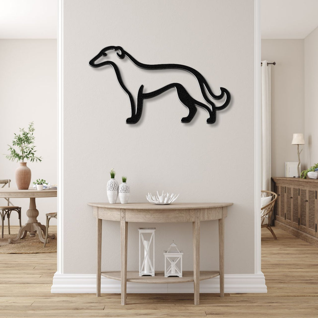 Borzoi Dog Metal Wall Art