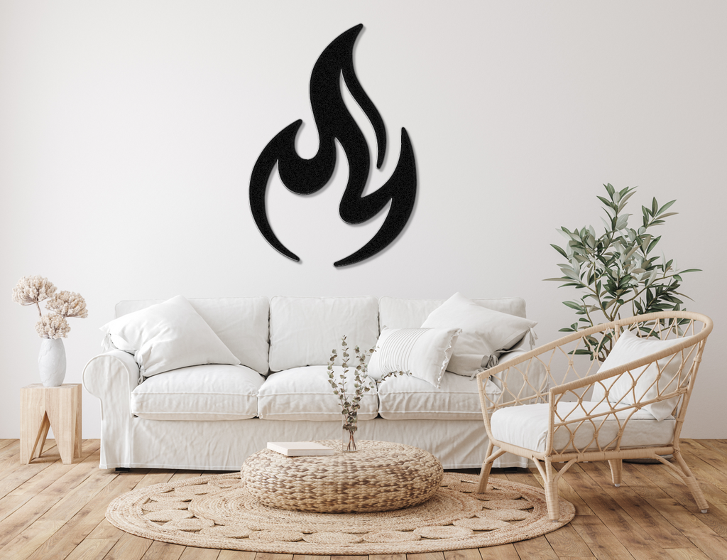 Abstract Fire Metal Wall Art