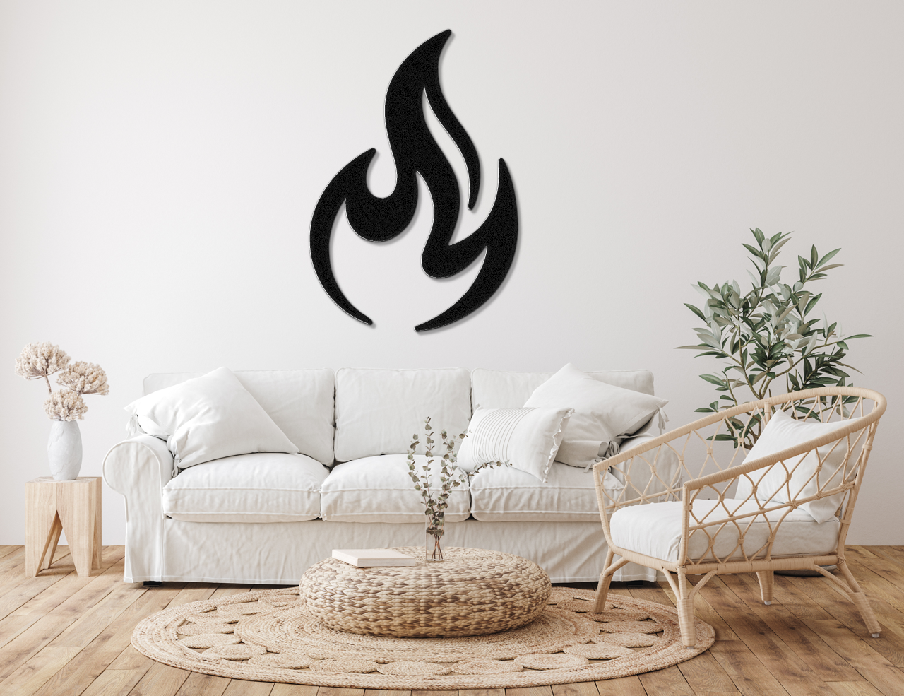 Abstract Fire Metal Wall Art