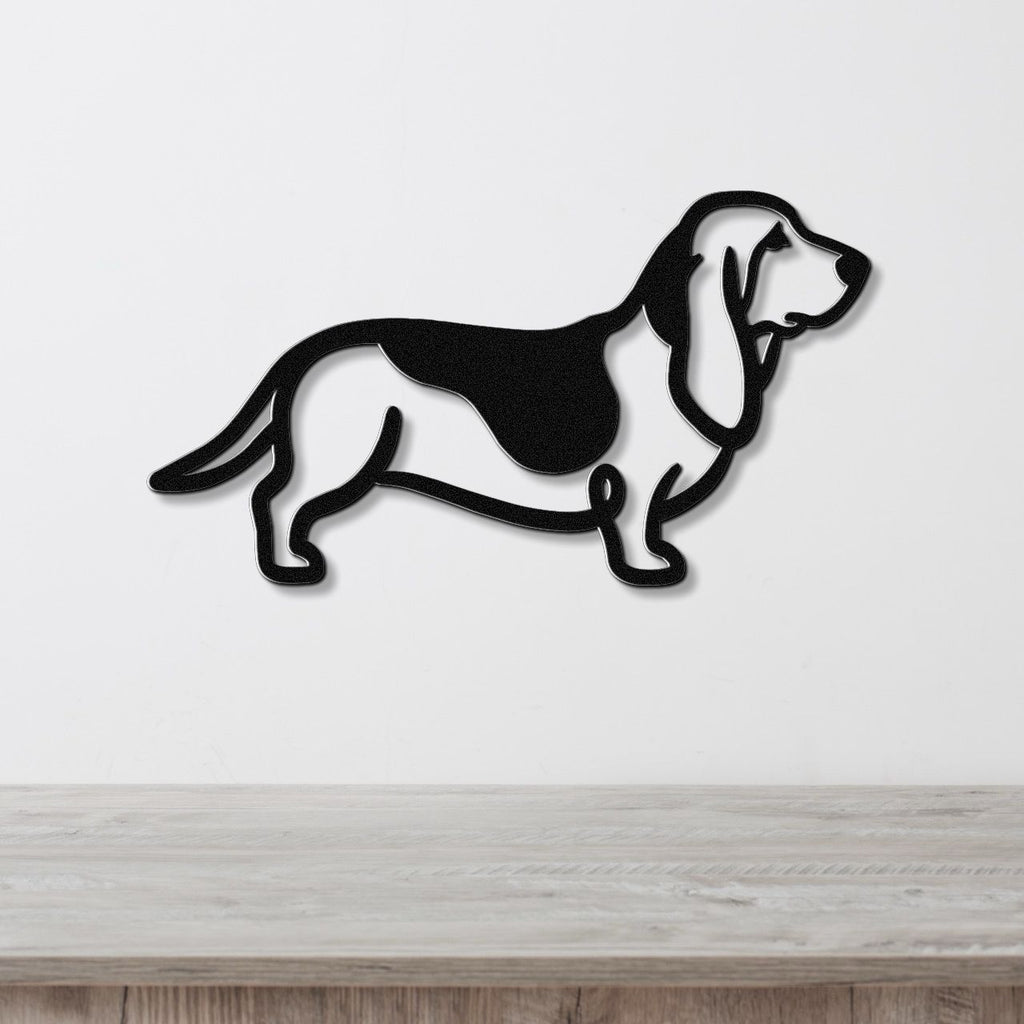Basset Hound Metal Wall Art