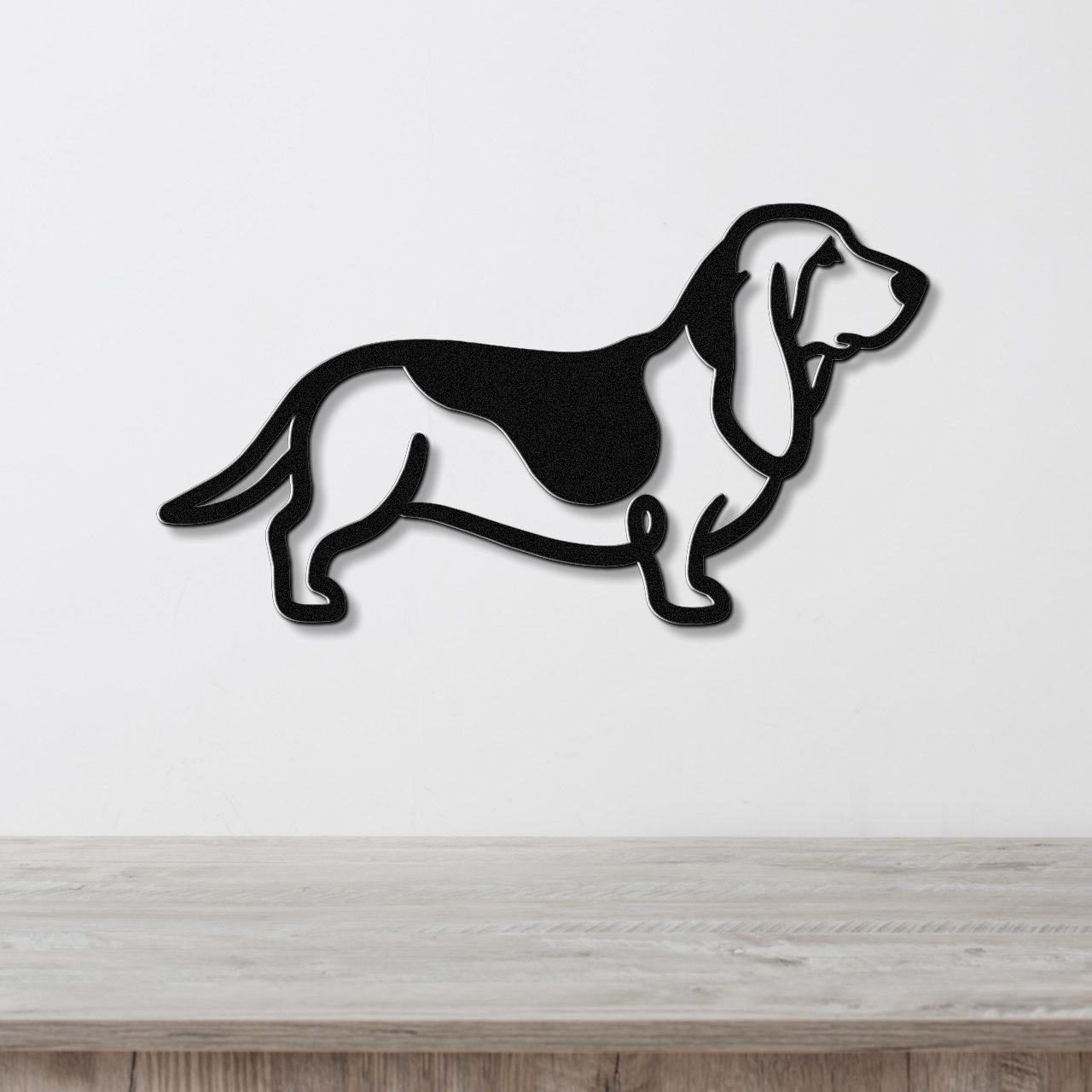 Basset Hound Metal Wall Art