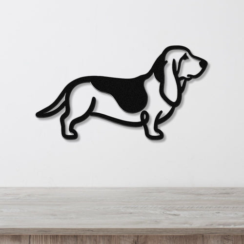 Basset Hound Metal Wall Art