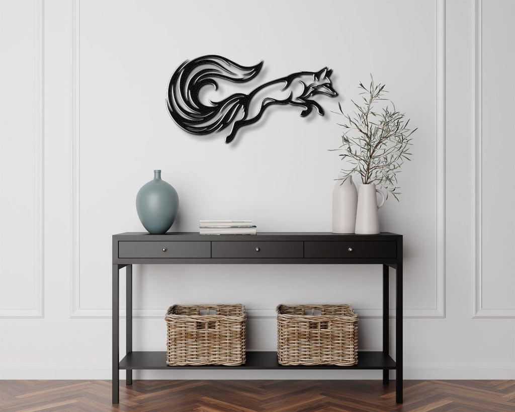 Sneaky Fox Metal Wall Art