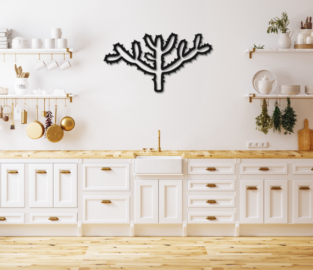 Cholla Cactus Metal Wall Art