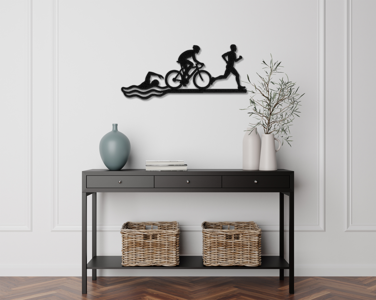 Triathlon Metal Wall Art
