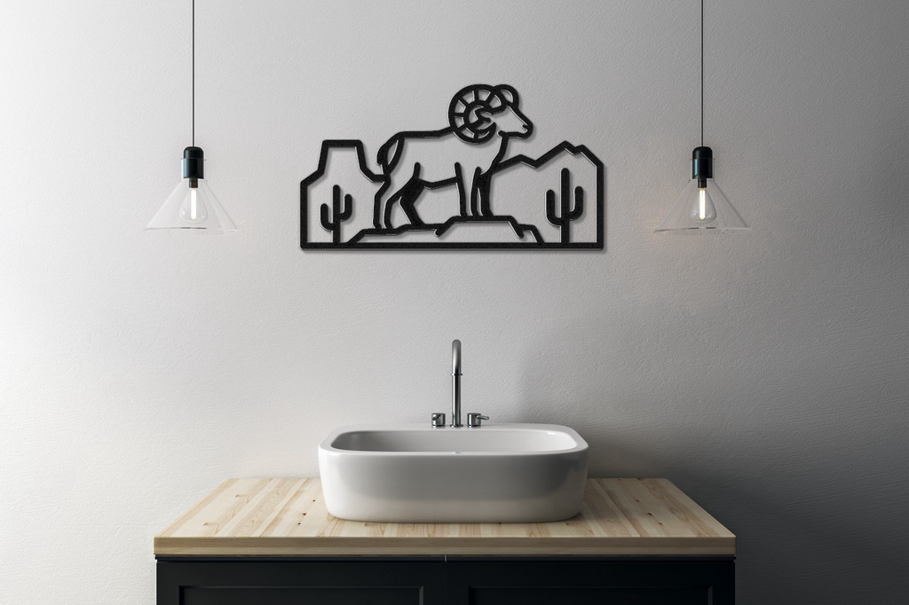 Arizona Bighorn Sheep Metal Wall Art