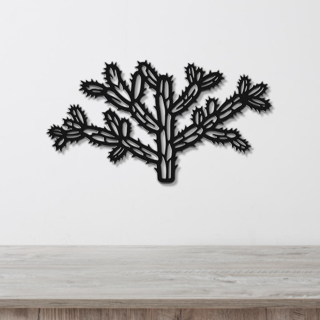 Cholla Cactus Metal Wall Art