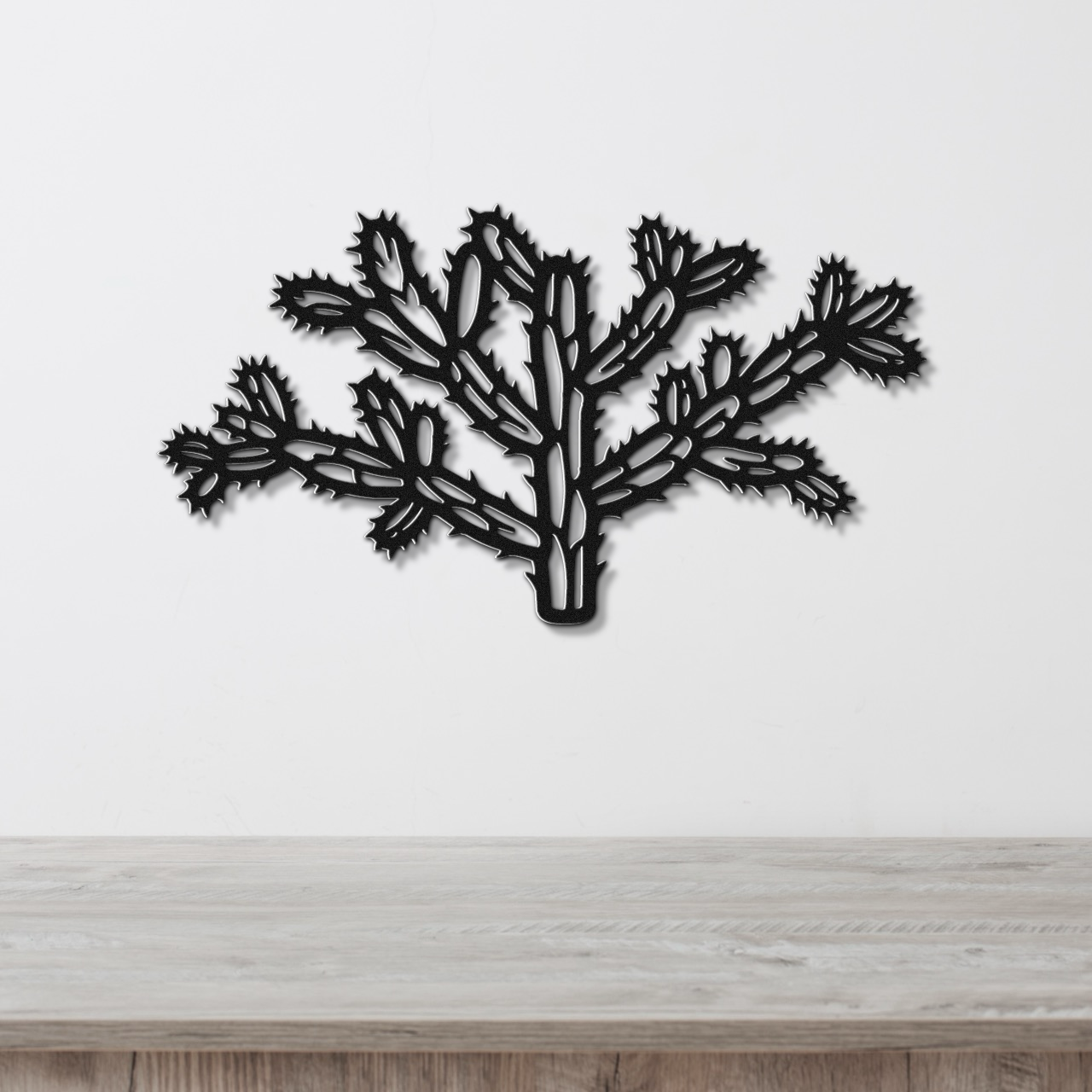 Cholla Cactus Metal Wall Art