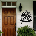Abstract Fire Metal Wall Art