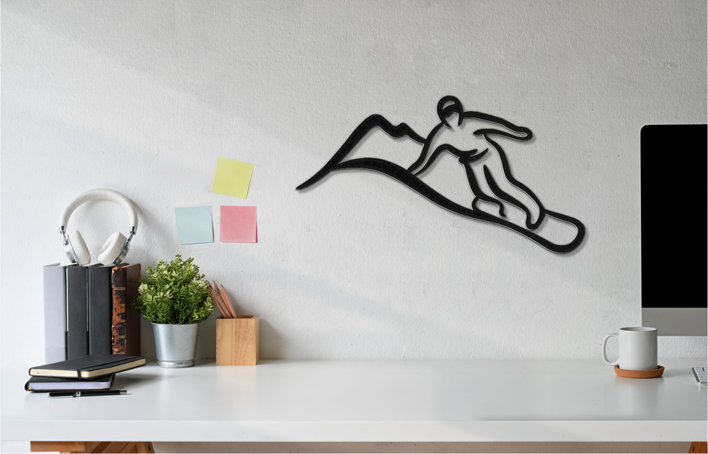 Snowboarding Metal Wall Art