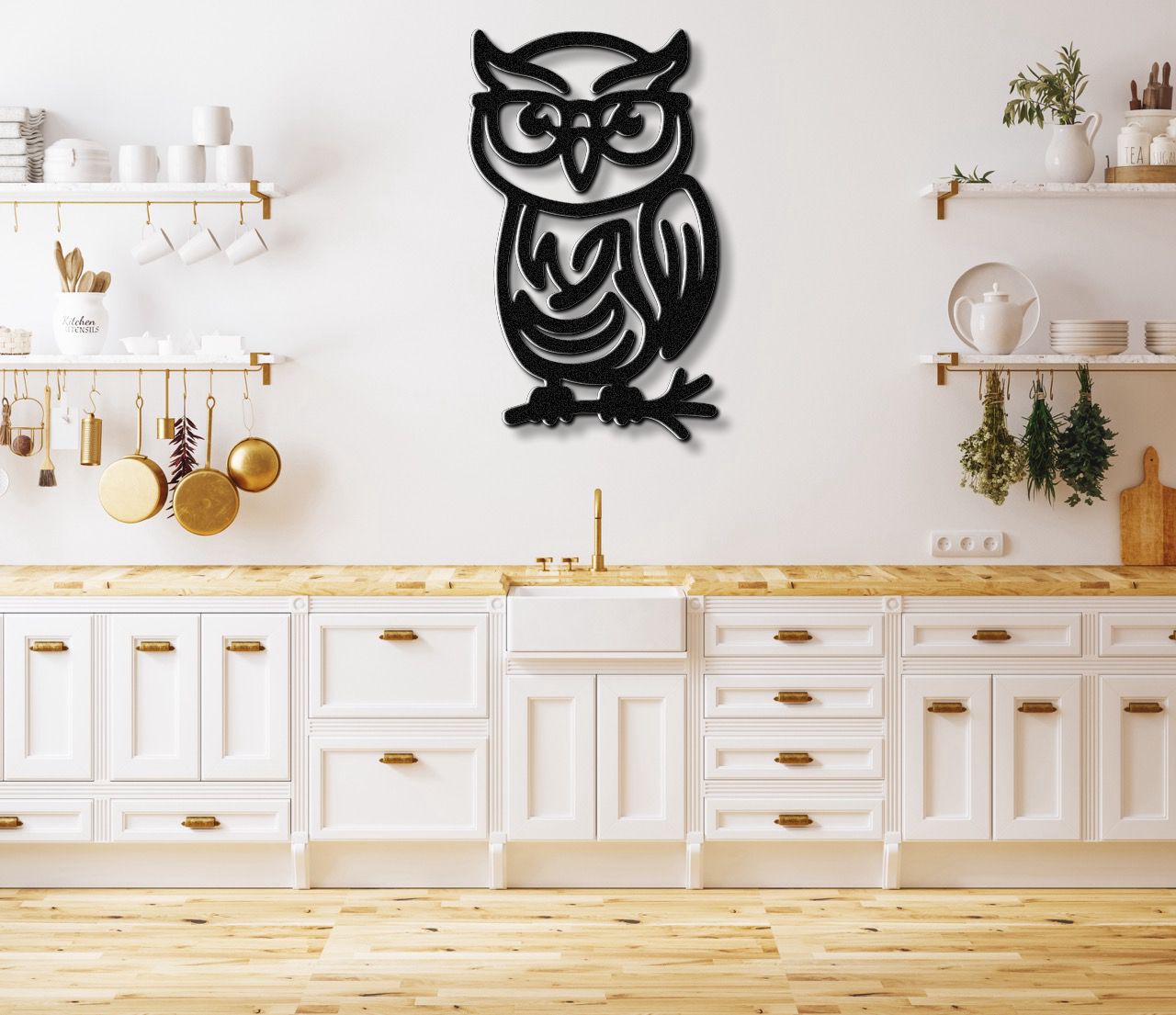Nerdy Owl Metal Wall Art
