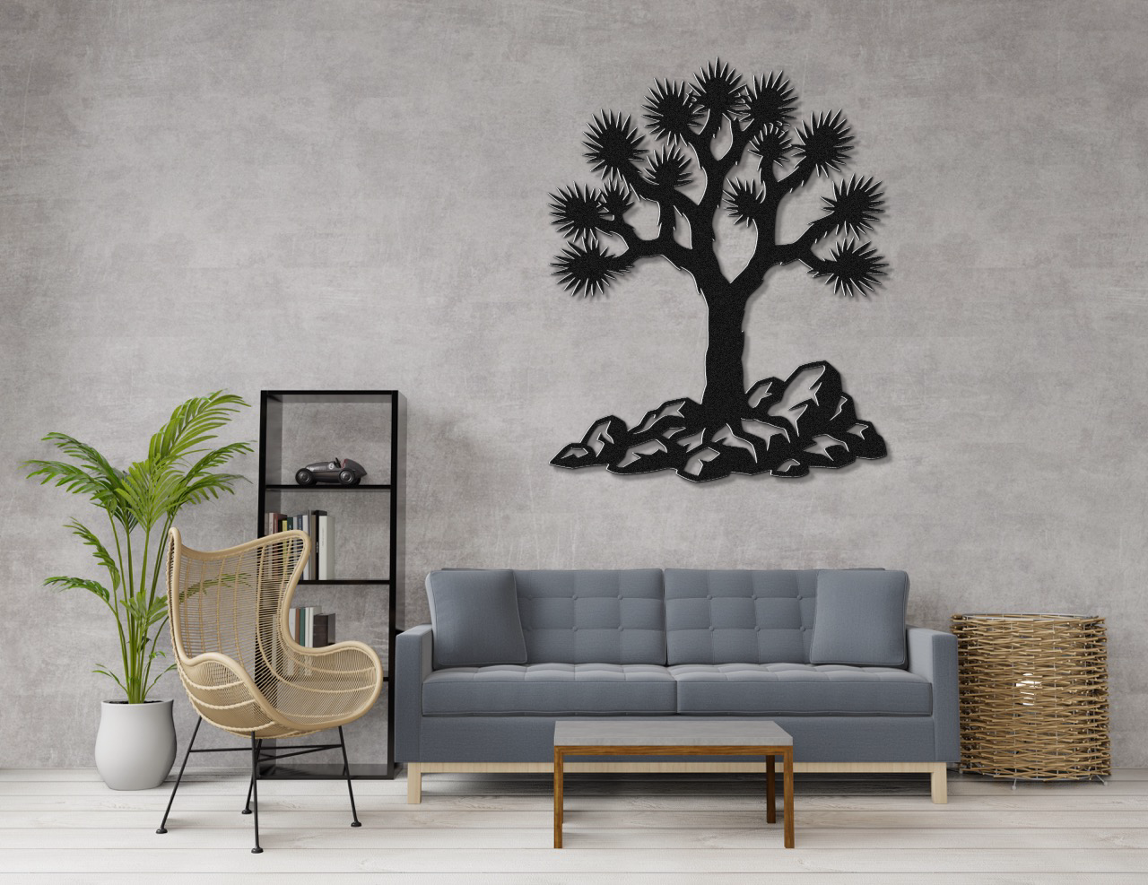 Joshua Tree Silhouette Metal Wall Art
