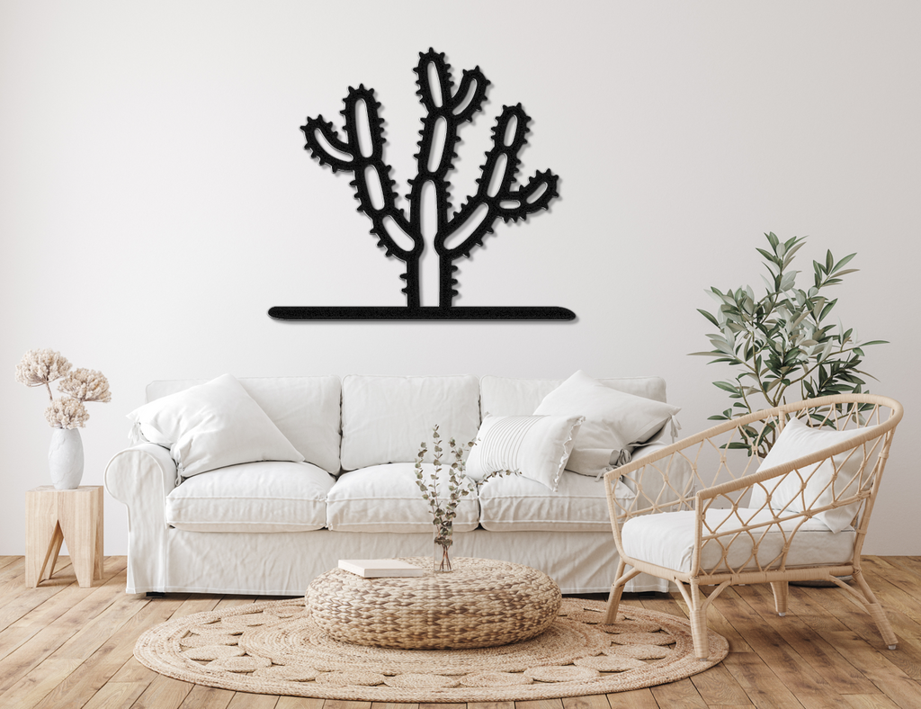 Cholla Cactus Metal Wall Art