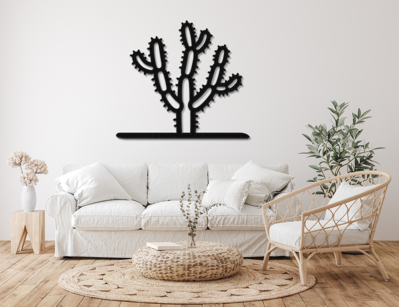 Cholla Cactus Metal Wall Art