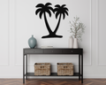 Twin Palm Tree Metal Wall Art